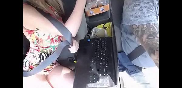  Naked Drive in The Car — My FREE Live ChatRoom is www.girls4cock.comsiswet19
